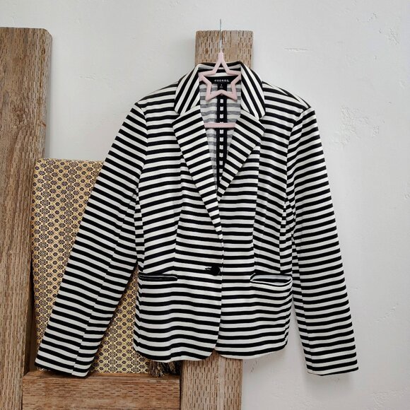 GEORGE Women's Blazer: Size 8, Single Button, Striped Design, Notch Lapel - Picture 1 of 1